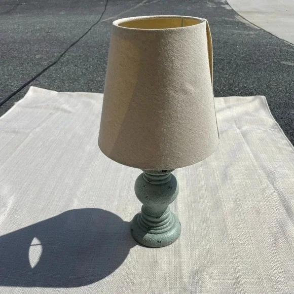Home Decor - Accents - Distressed Turquoise Lamp w/ Linen Shade - Hobby Lobby - Picture 5 of 5